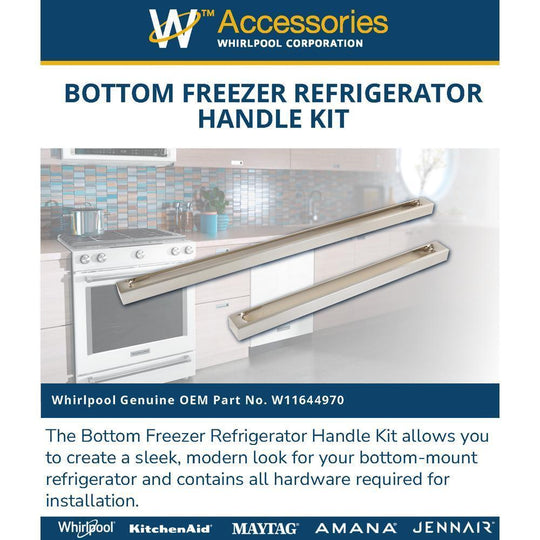Jennair W11644970 Bottom Freezer Refrigerator Handle Kit