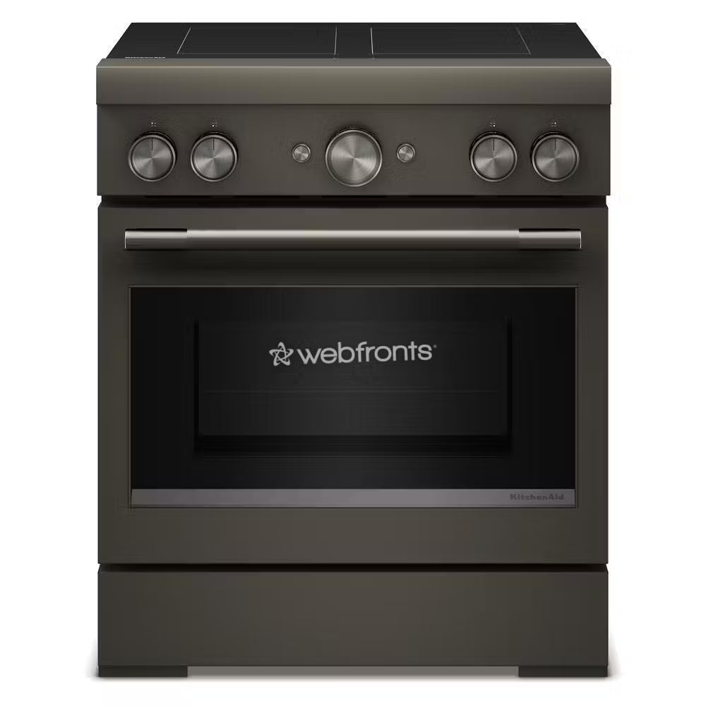 Kitchenaid KFIS930SBE 30-Inch 4-Element Induction Freestanding Commercial-Style Range With Air Fry