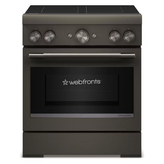 Kitchenaid KFIS930SBE 30-Inch 4-Element Induction Freestanding Commercial-Style Range With Air Fry