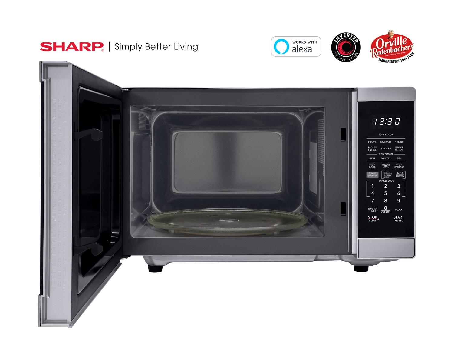 Sharp SMC1469KS Sharp 1.4 Cu. Ft. 1100W Smart Stainless Steel Microwave Oven With Inverter Technology