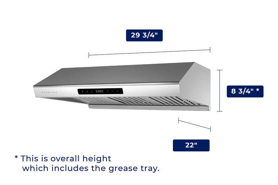 Hauslane UCPS10SS30 Hauslane Chef 30-In Ducted Stainless Steel Undercabinet Range Hood
