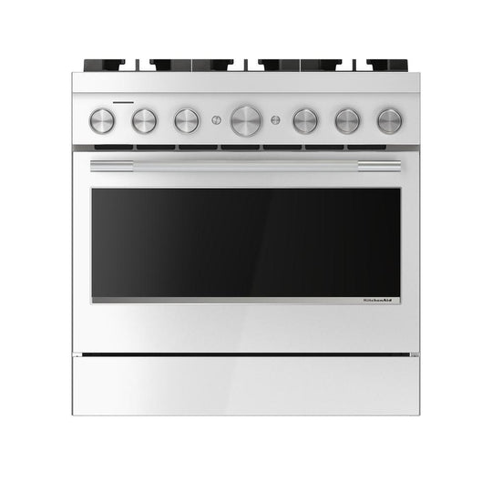 Kitchenaid KFDS936SSS 36-Inch 6 Burner Commercial-Style Dual Fuel Range With No Preheat Air Fry Mode