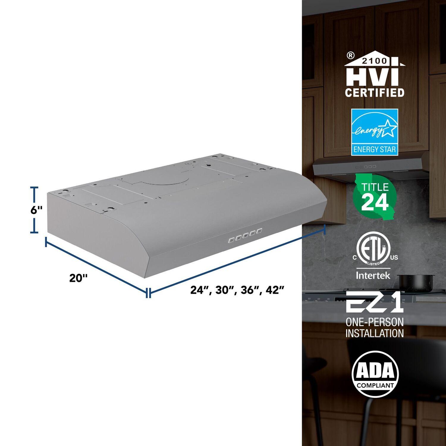 Broan MTR2303SS Broan-Nutone 30-Inch Under Cabinet Range Hood, Energy Star, 350 Max Blower Cfm, Stainless Steel