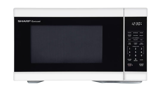 Sharp SMC1161KW Sharp 1.1 Cu. Ft. 1000W White Countertop Microwave Oven