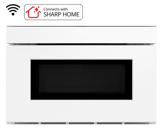 Sharp SMD2479MW Sharp 24 In. 1.2 Cu. Ft. Deco Series Built-In Smart Microwave Drawer™ Oven With Easy Wave Open In White