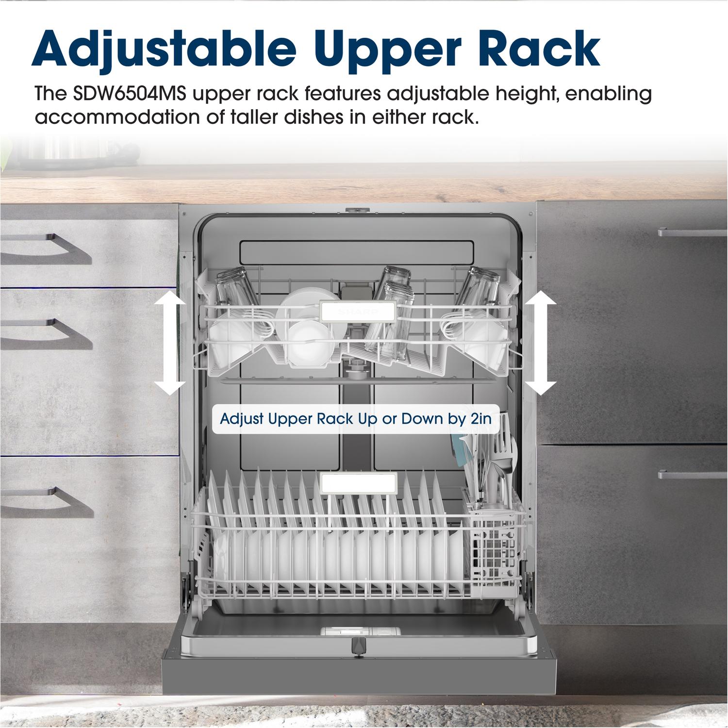 Sharp SDW6504MS Sharp 24 In. Stainless Steel Hybrid 52Db Dishwasher