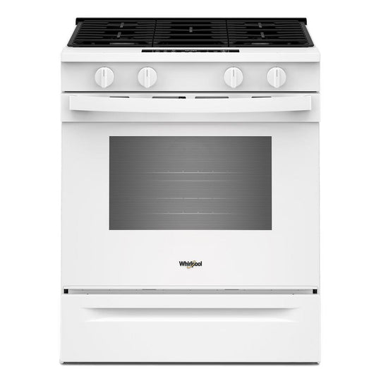 Whirlpool WSGS4530TW 30-Inch Gas Smart Range With Air Cooking Technology And Steam Clean