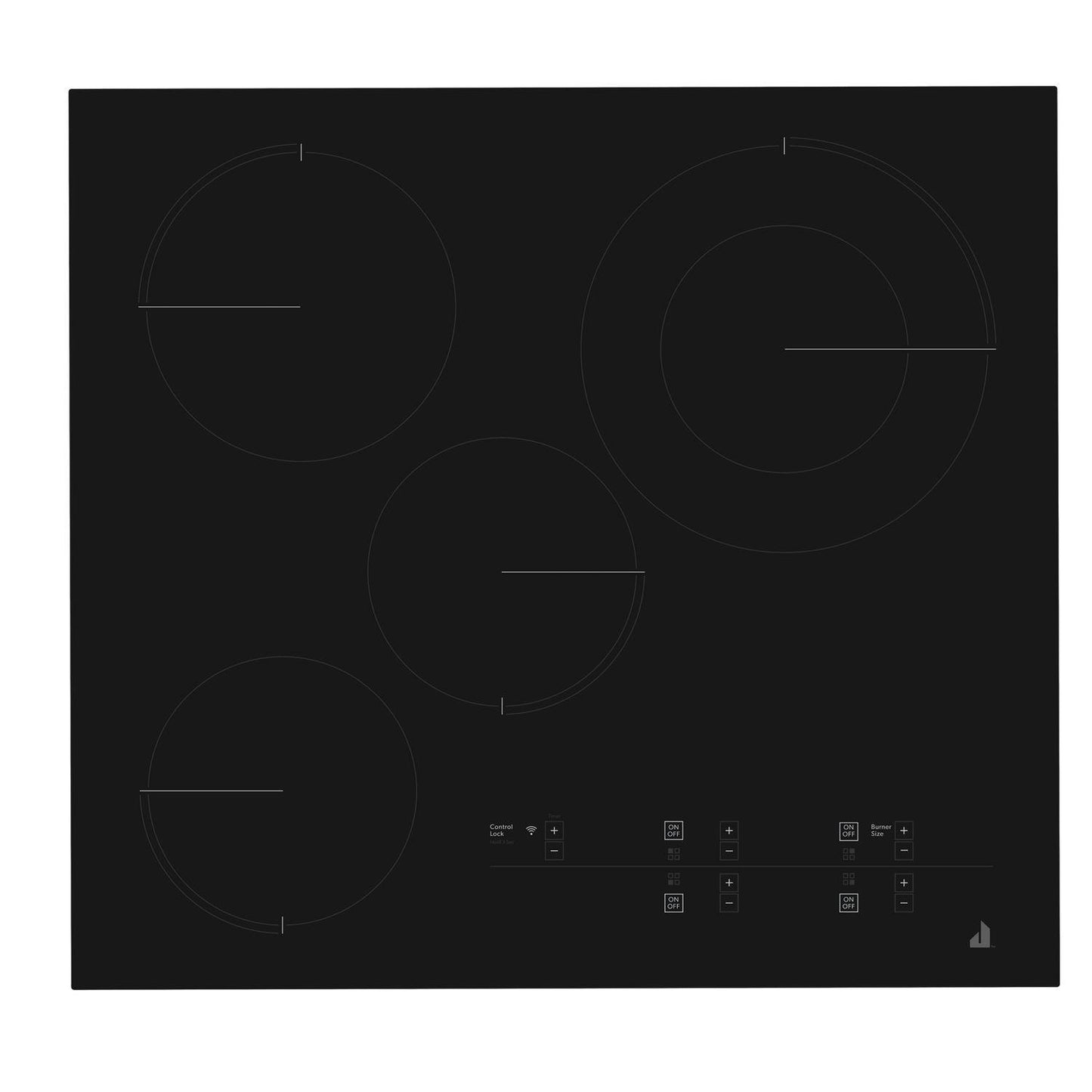 Jennair JEC4424HB Oblivian Glass 24" Electric Radiant Cooktop With Glass-Touch Electronic Controls Black
