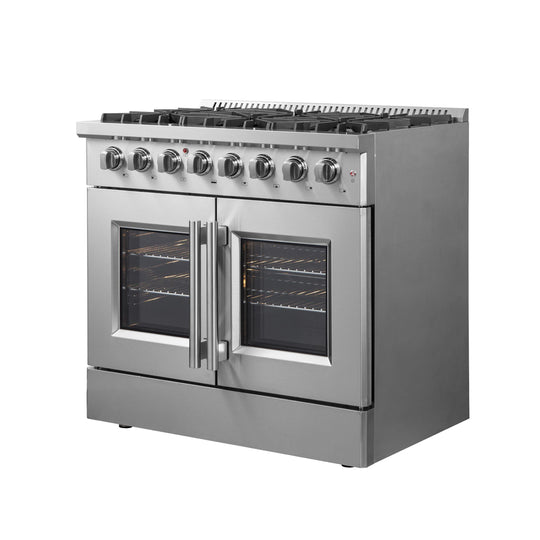 Forno FFSGS635636 Forno Galiano 36" Freestanding French Door Dual Fuel Range
