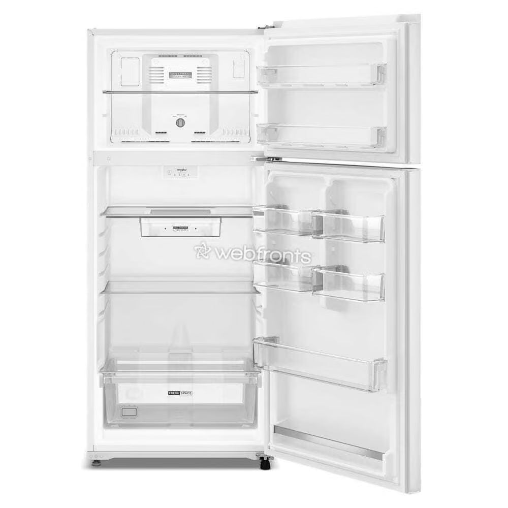 Whirlpool WRTX3316TW Whirlpool® 32.8-Inch Wide Top Freezer Refrigerator With Total Coverage Cooling- 15.6 Cu. Ft.
