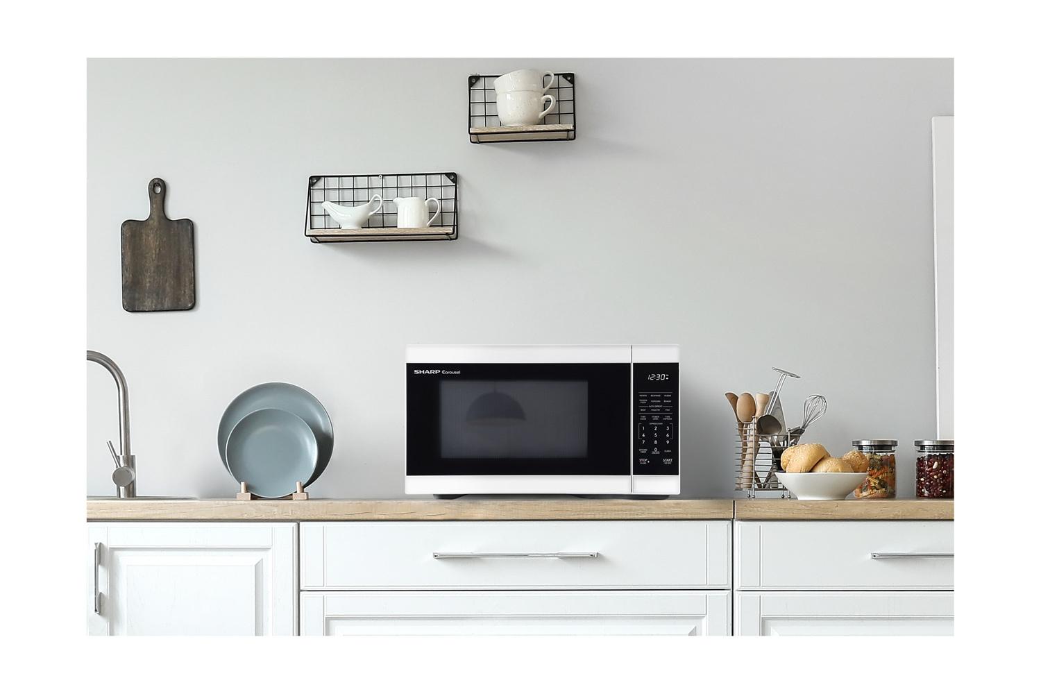 Sharp SMC1161KW Sharp 1.1 Cu. Ft. 1000W White Countertop Microwave Oven