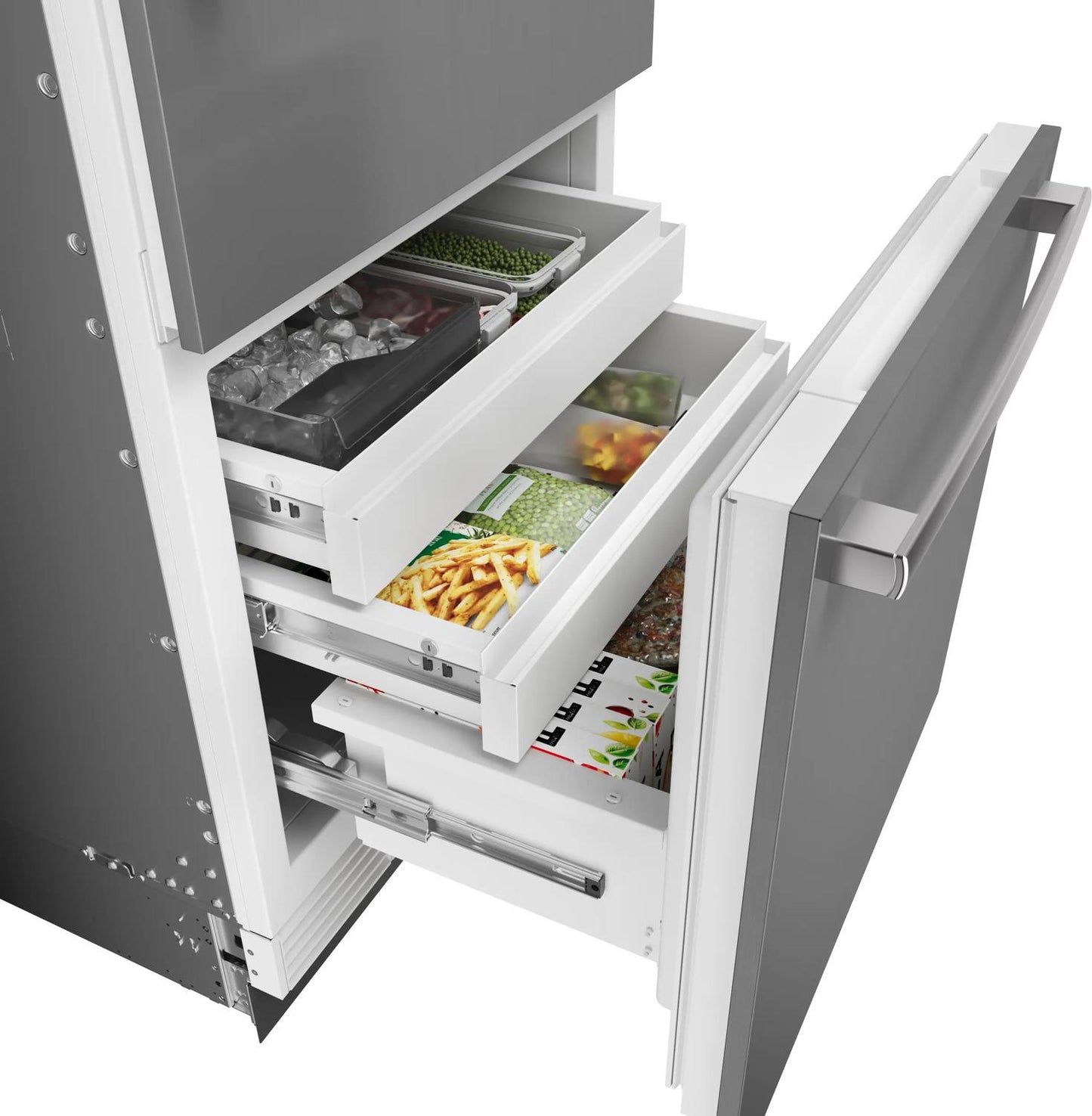 Bosch B30BB130SS Benchmark®, Vario Built-In Fridge-Freezer With Freezer At Bottom, 30'', Soft Close Flat Hinge