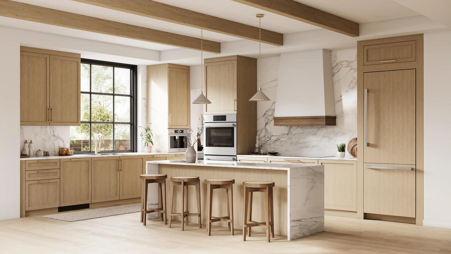 Bosch B30IB100SP Benchmark®, Vario Built-In Fridge-Freezer With Freezer At Bottom, 30'', Soft Close Flat Hinge