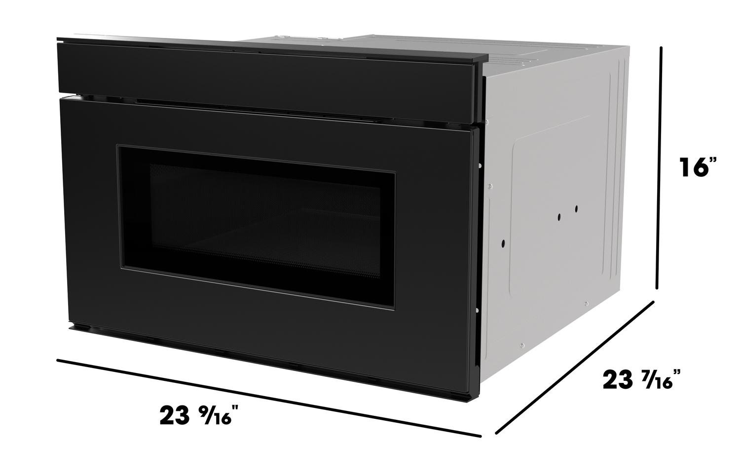 Sharp SMD2479MB Sharp 24 In. 1.2 Cu. Ft. Deco Series Built-In Smart Microwave Drawer™ Oven With Easy Wave Open In Black