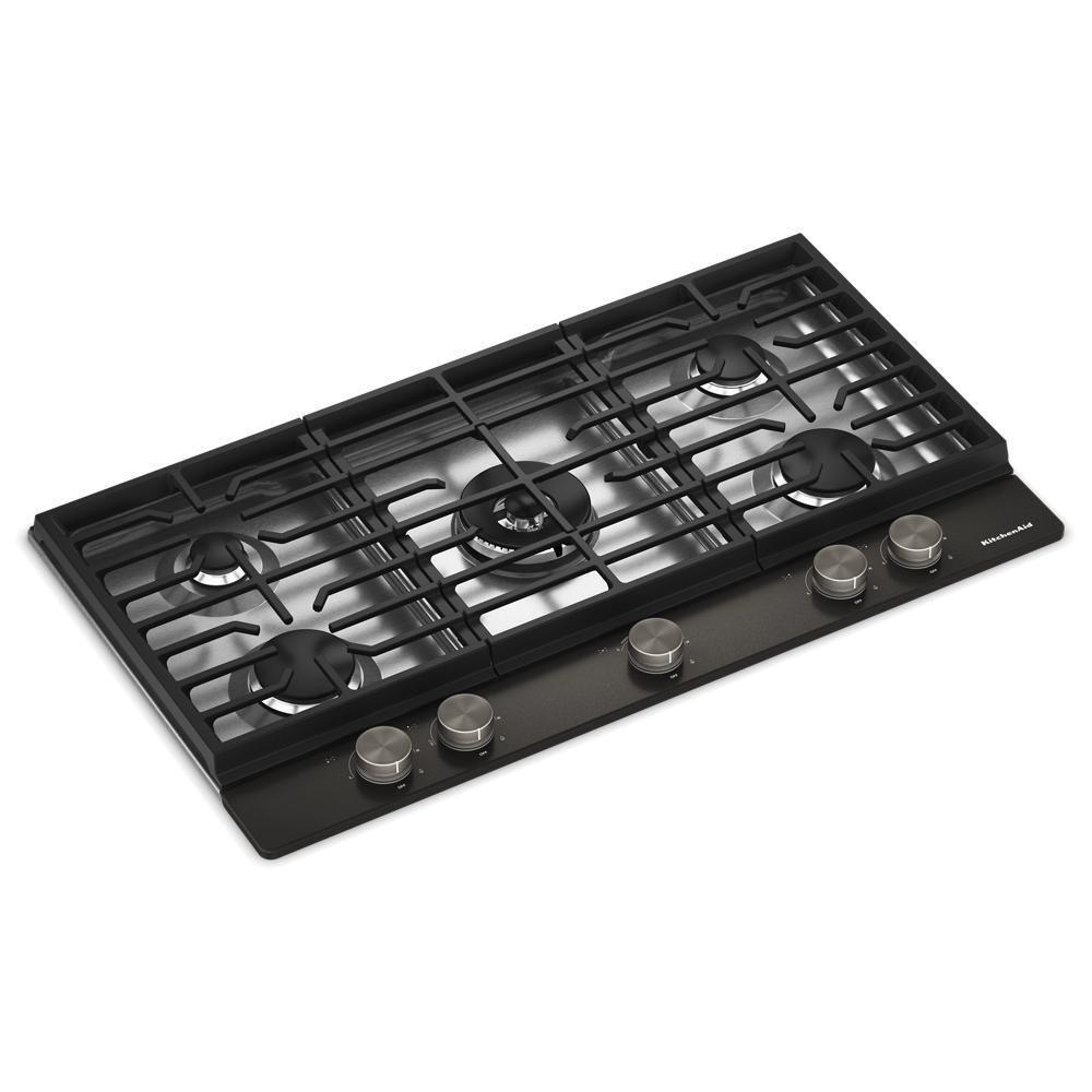 Kitchenaid KCGK736SBE Kitchenaid® 36 In. Gas Cooktop With 5 Burners And Integrated Wok Grate