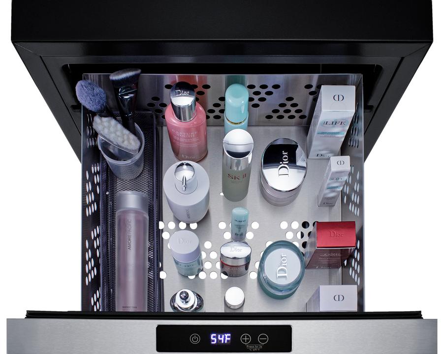 Summit LX1D 18" Wide Built-In Beautifridge Cosmetics Refrigerated Drawer