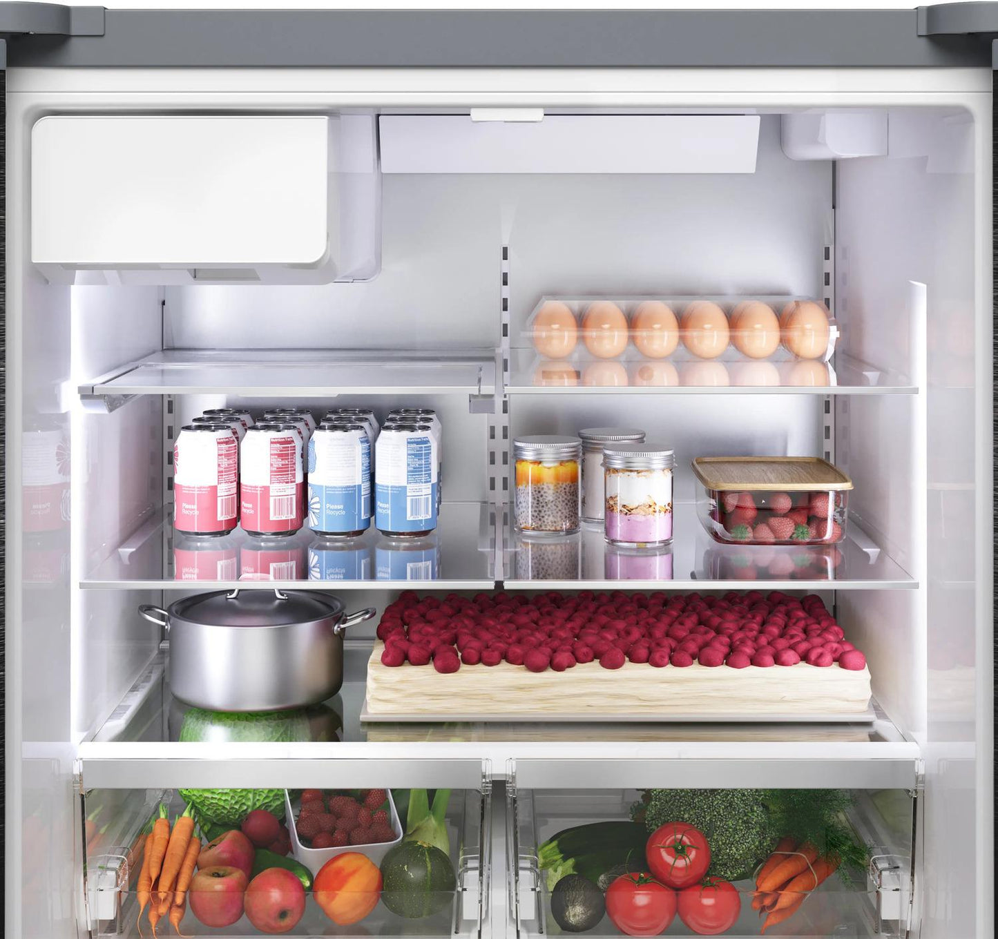 Bosch B36FD52SNS 500 Series French Door Bottom Mount Refrigerator 36" Stainless Steel (With Anti-Fingerprint)
