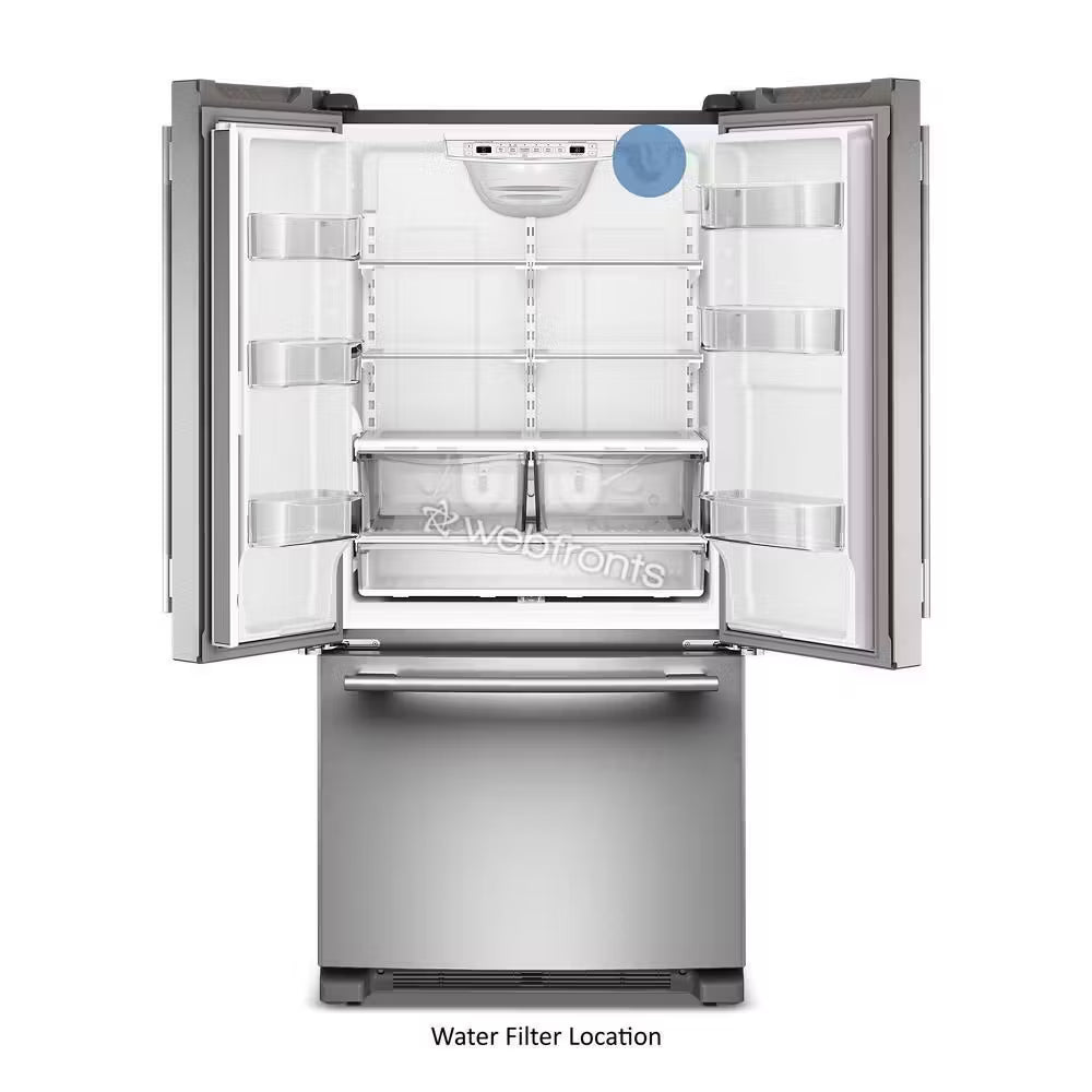 Kitchenaid KRFF333SPS 22 Cu. Ft. 33-Inch Width Standard Depth French Door Refrigerator With Interior Dispenser