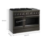 Kitchenaid KFDD948SBE 48-Inch 6 Burner Commercial-Style Dual Fuel Range With Griddle