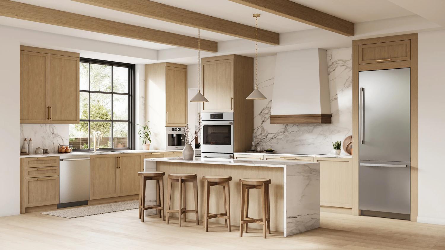 Bosch B30BB130SS Benchmark®, Vario Built-In Fridge-Freezer With Freezer At Bottom, 30'', Soft Close Flat Hinge