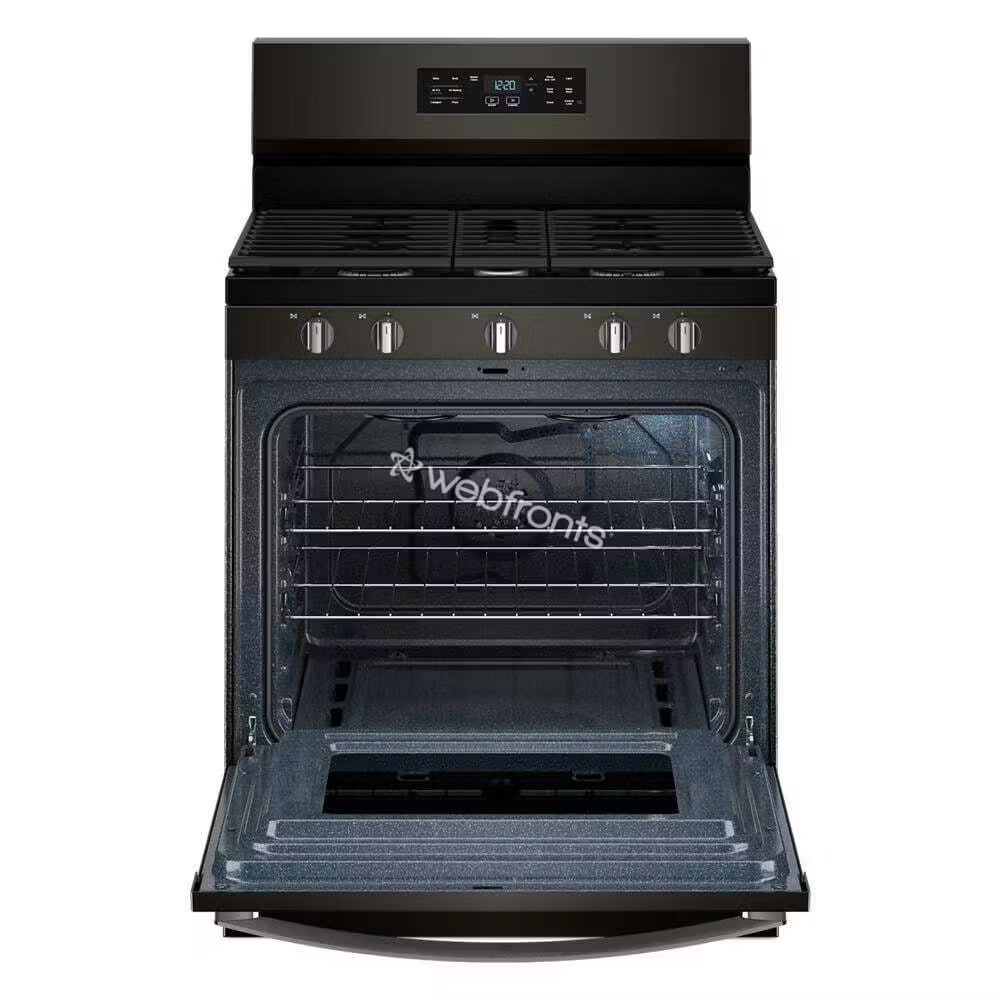 Whirlpool WFGS4530SV 30-Inch Gas Range With Air Cooking Technology And Steam Clean
