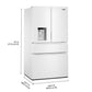 Whirlpool WRMF3736SW Whirlpool® 29 Cu. Ft. Family-Sized Capacity French Door Refrigerator With Flexible Temperature Drawer