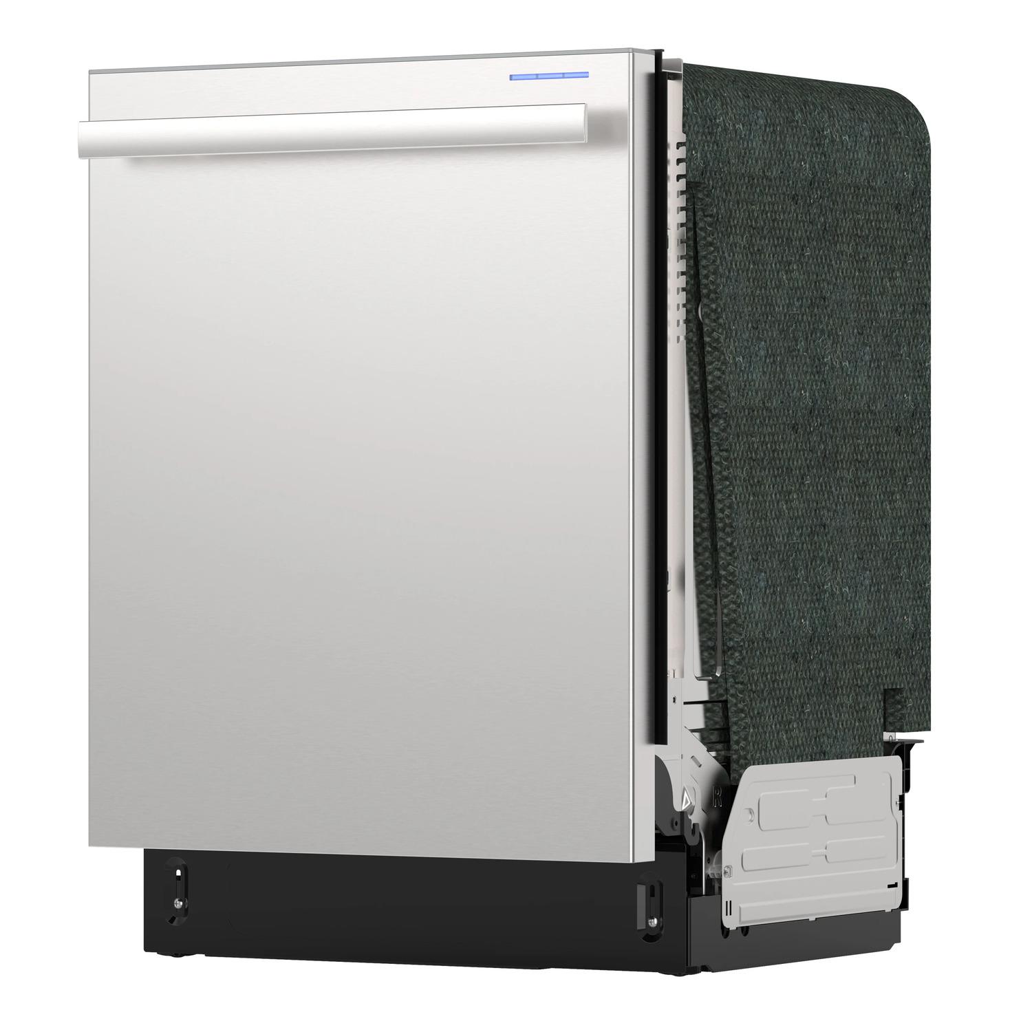 Sharp SDY6768SMS 24" Top Control Stainless Steel Handle 44Db Dishwasher With Auto Door Open