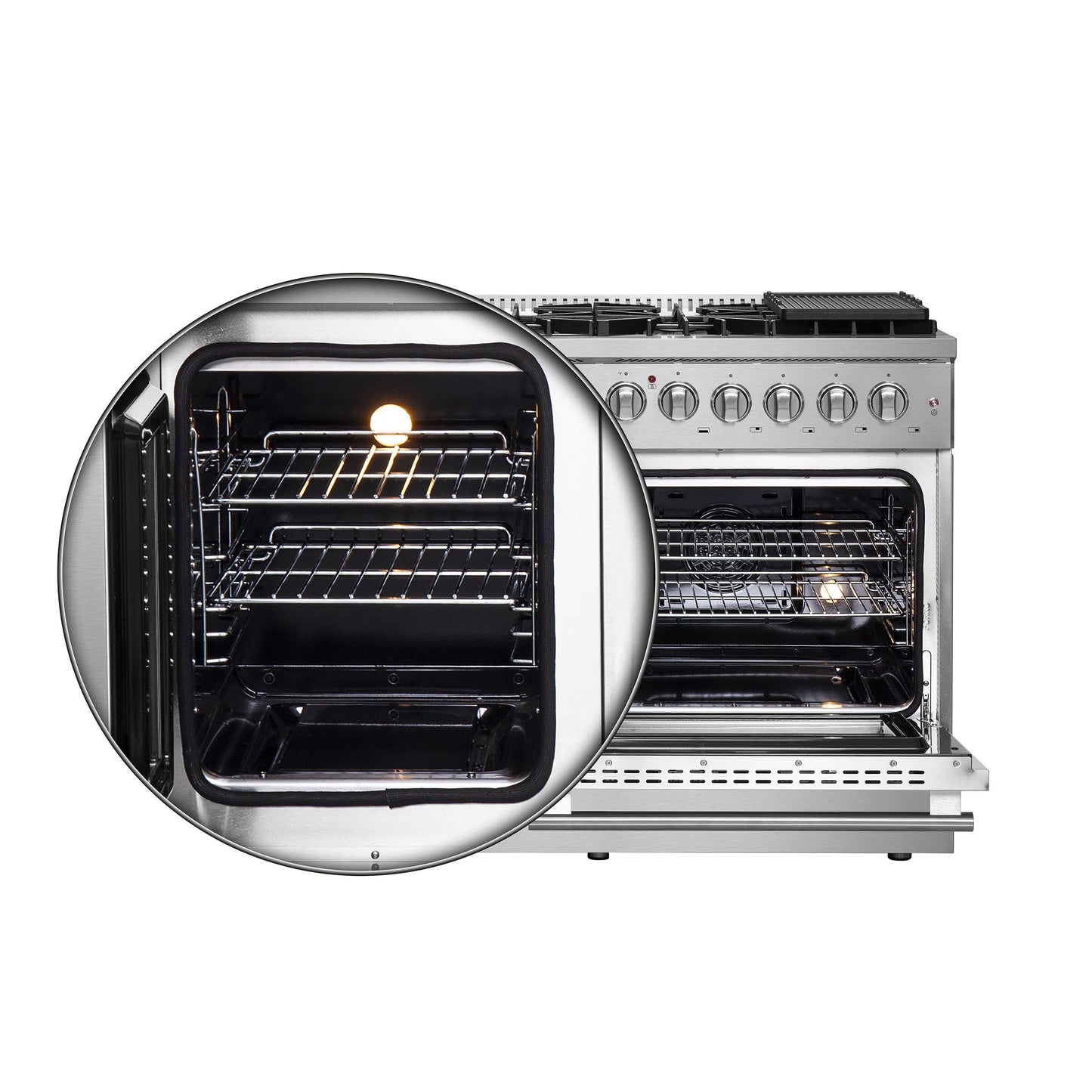 Forno FFSGS635648 Forno Galiano 48" Freestanding French Door Dual Fuel Range