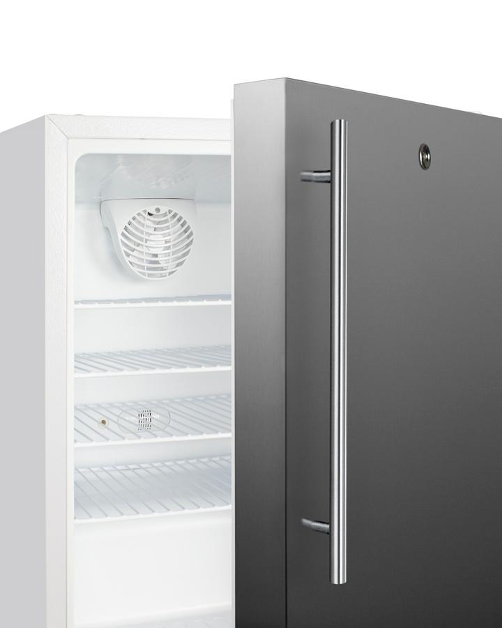 Summit ADA404REFSSHVLHD 20" Wide Built-In Healthcare All-Refrigerator, Ada Compliant