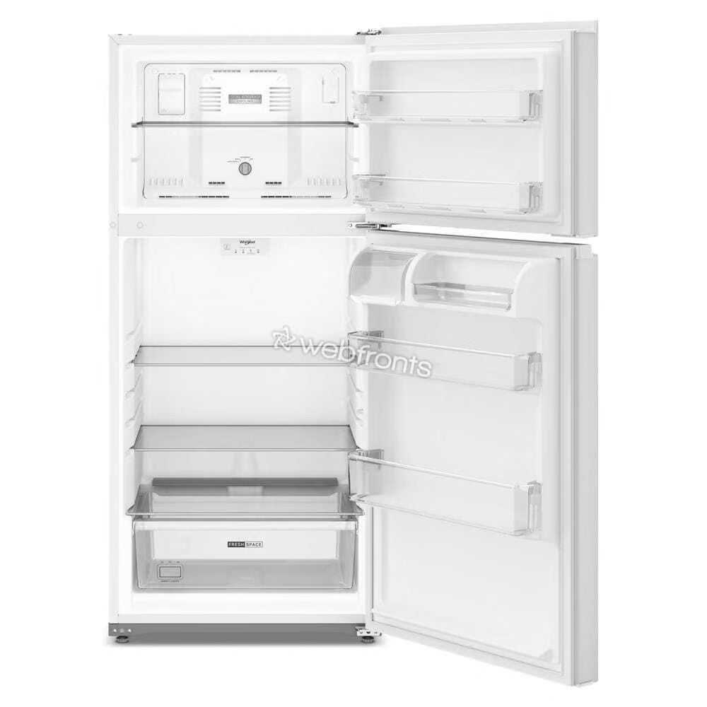 Whirlpool WRTX3114TW Whirlpool® 28-Inch Wide Top Freezer Refrigerator With Total Coverage Cooling- 14.3 Cu. Ft.