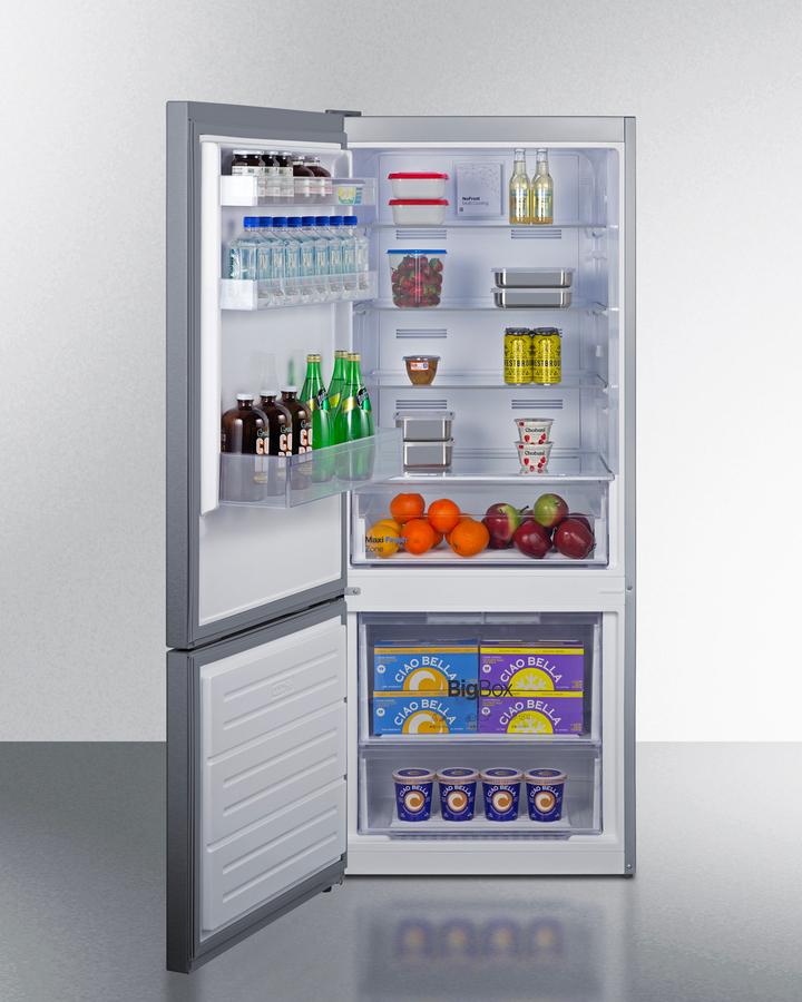 Summit FFBF154SSLHD 28" Wide Bottom Mount Refrigerator-Freezer