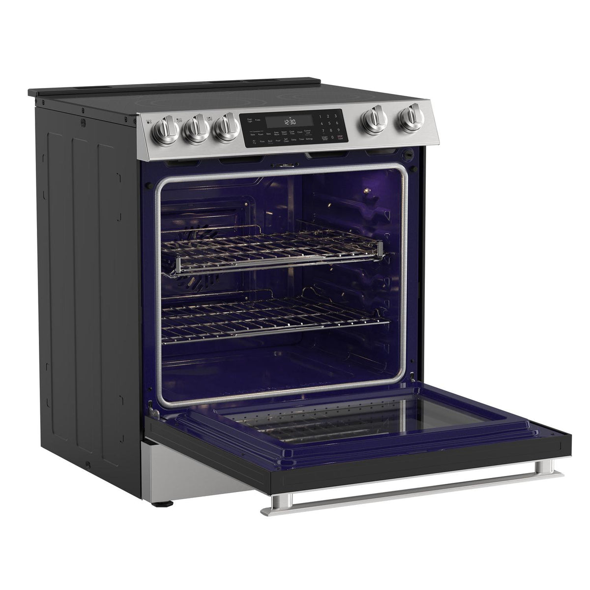 Sharp SSR3076SNS 30 In. 5 Burner 6.3 Cu. Ft. Slide-In Electric Range With True European Convection