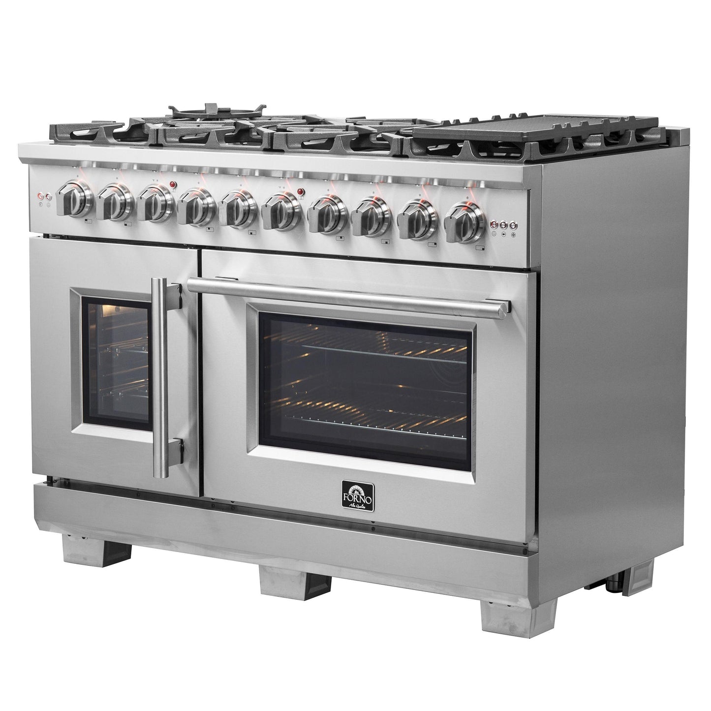 Forno FFSGS646048 Forno Capriasca 48" Freestanding French Door Gas Range