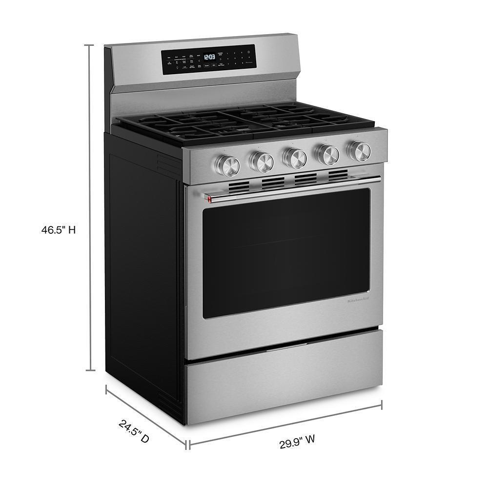 Kitchenaid KFGS530SPS 5.0 Cu. Ft. Smart Freestanding Gas Range - Thumbnail 5