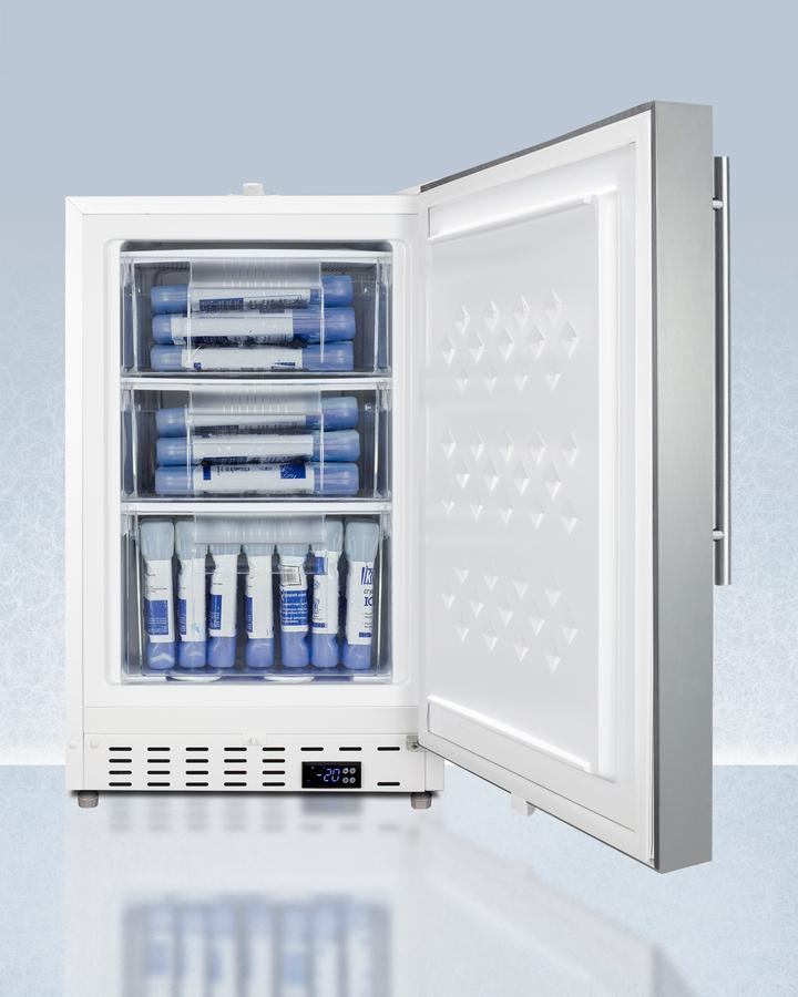 Summit ADA305AFSSHV 20" Wide Built-In Healthcare All-Freezer, Ada Compliant