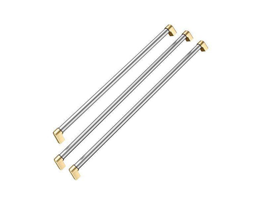 Bertazzoni HK36MASFDBXGV Handle Kit For 36 French Door Refrigerator - Master Series With Gold Accents Stainless Steel/Gold