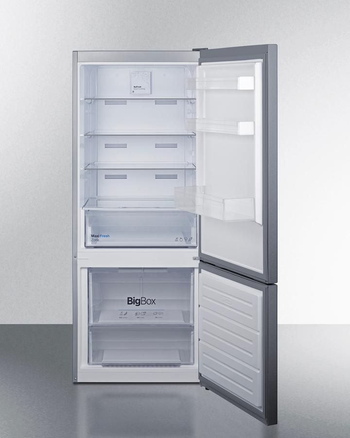 Summit FFBF154SS 28" Wide Bottom Mount Refrigerator-Freezer