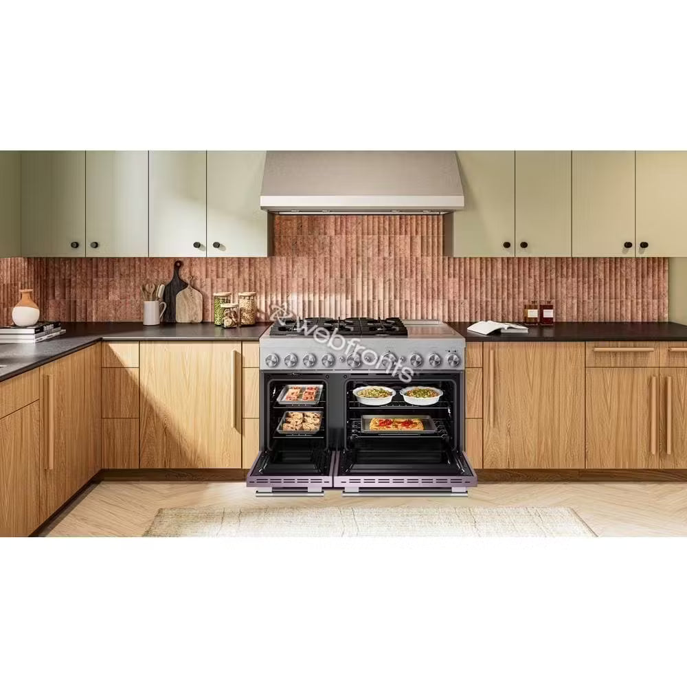 Kitchenaid KFDD948SWF 48-Inch 6 Burner Commercial-Style Dual Fuel Range With Griddle