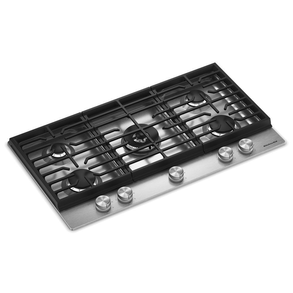 Kitchenaid KCGK736SSS Kitchenaid® 36 In. Gas Cooktop With 5 Burners And Integrated Wok Grate