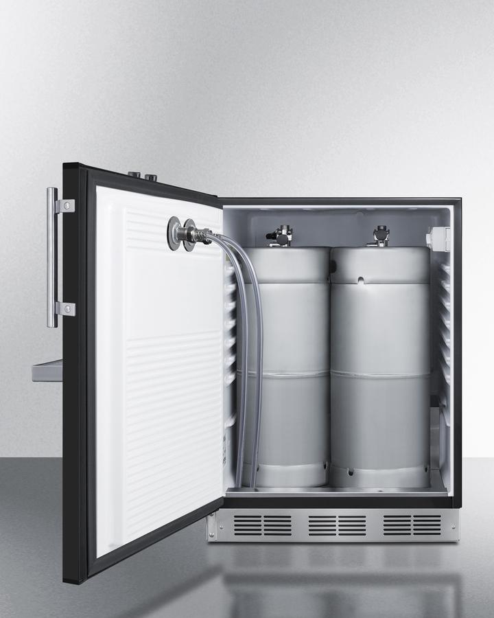 Summit SBC58BFRTPADALHD 24" Wide Front Tap Built-In Beer Kegerator, Ada-Compliant