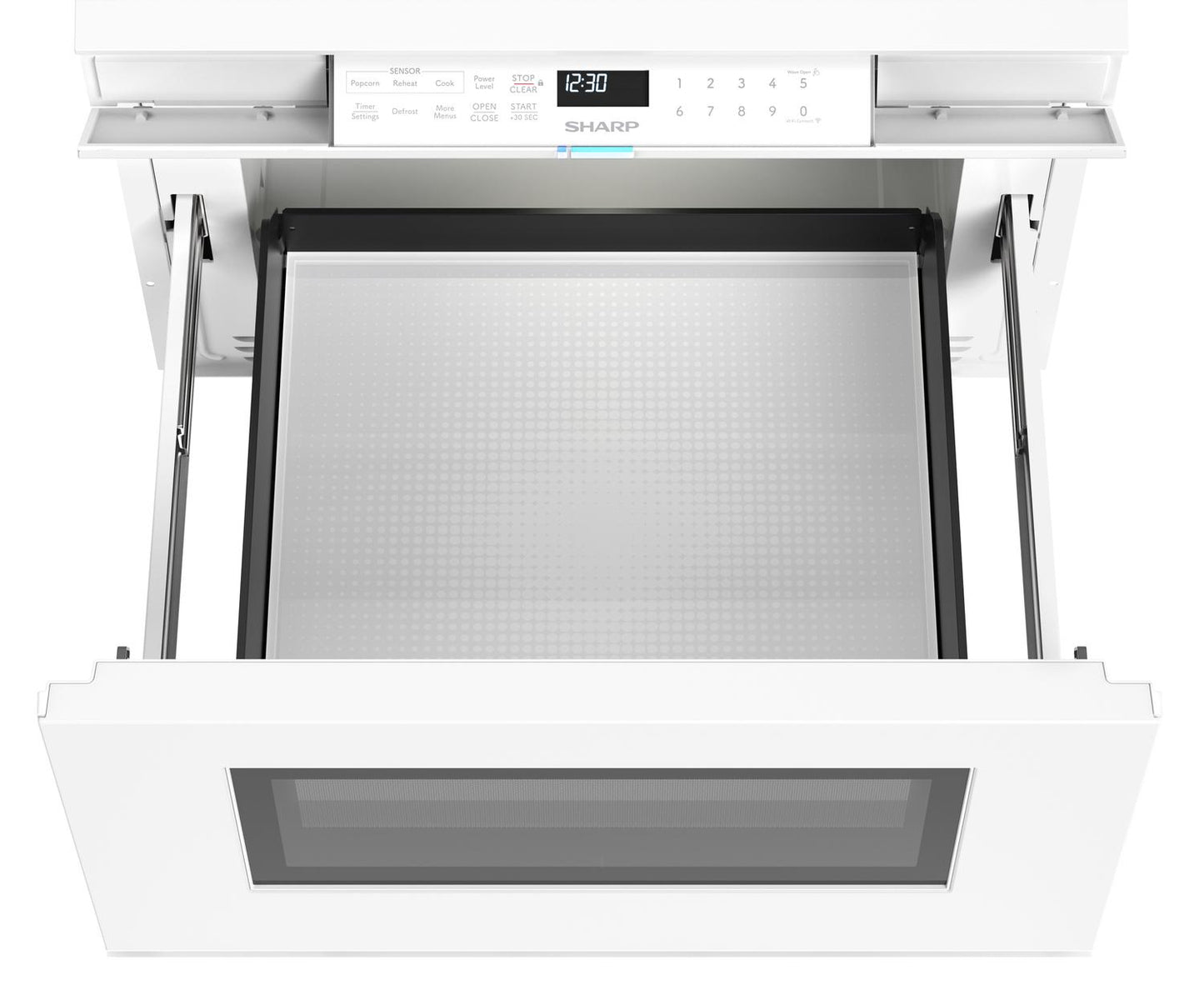 Sharp SMD2479MW Sharp 24 In. 1.2 Cu. Ft. Deco Series Built-In Smart Microwave Drawer™ Oven With Easy Wave Open In White