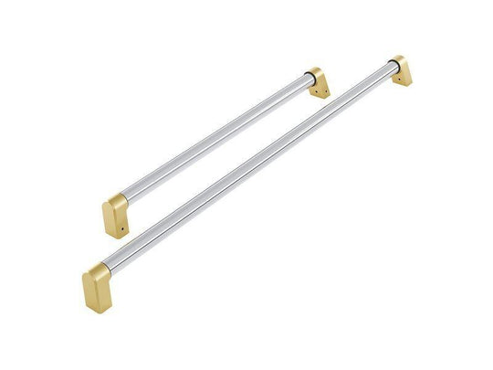 Bertazzoni MASHK30PIXG Handle Kit For 30 Bottom Mount Built-In Refrigerator - Master Series With Gold Accents Stainless Steel/Gold