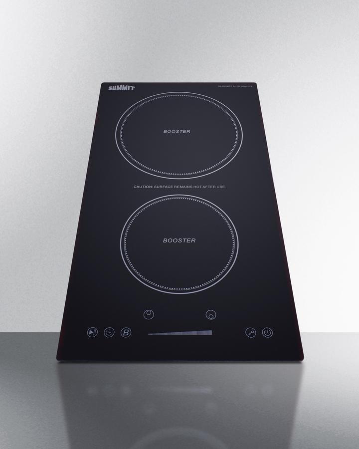 Summit SINCH230V2B 12" Wide 208-240V 2-Zone Induction Cooktop Induction Cooktop With Safety Shutoff