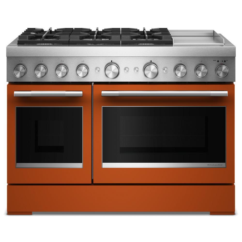 Kitchenaid KFDD948SSC 48-Inch 6 Burner Commercial-Style Dual Fuel Range With Griddle