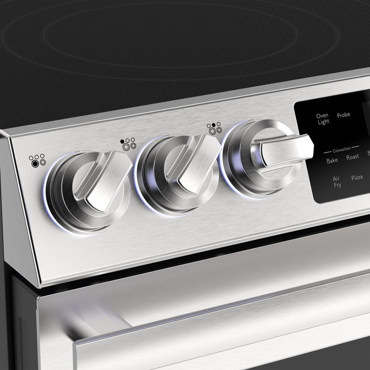 Sharp SSR3076SNS 30 In. 5 Burner 6.3 Cu. Ft. Slide-In Electric Range With True European Convection