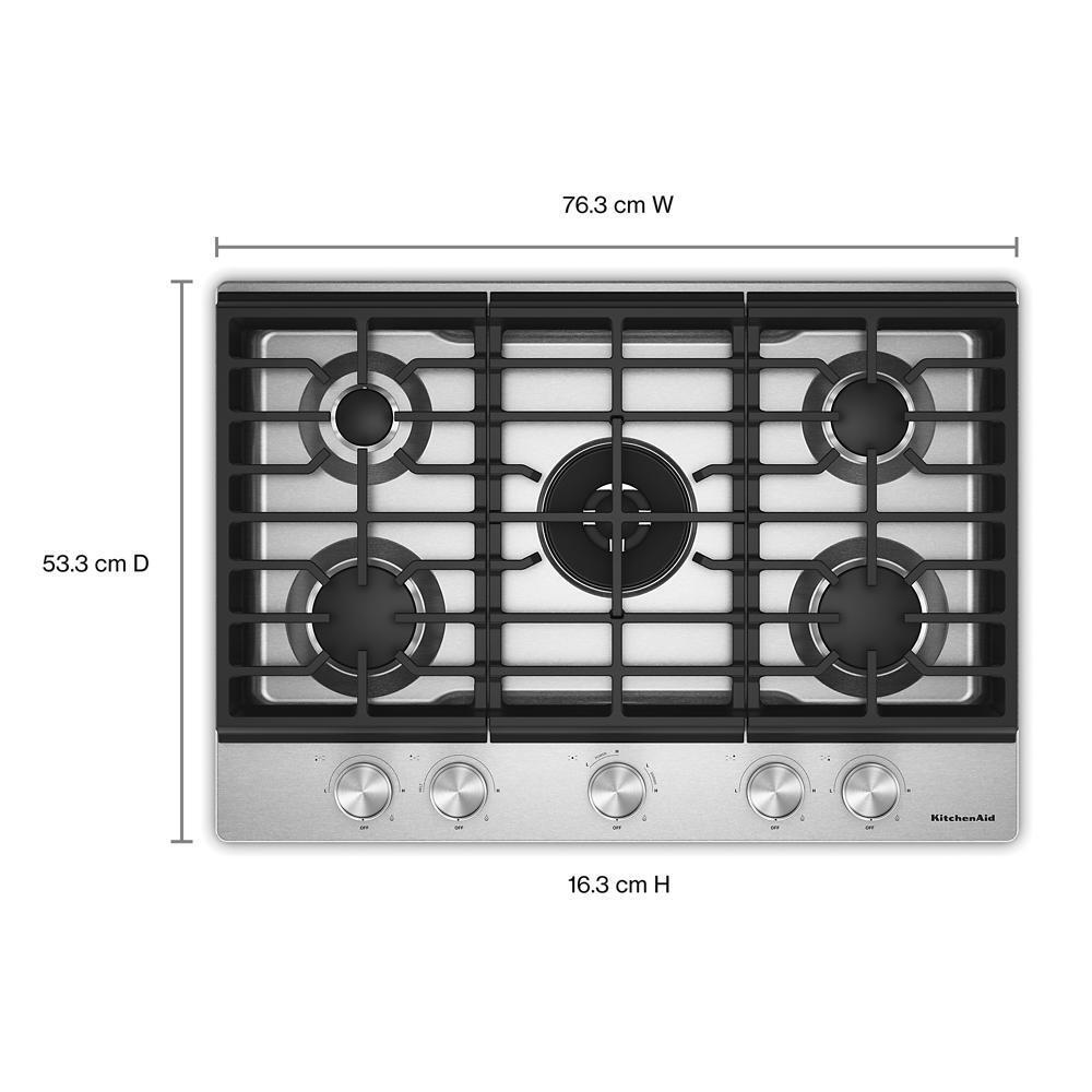 Kitchenaid KCGK530SSS Kitchenaid® 30 In. Gas Cooktop With 5 Burners And Integrated Wok Grate