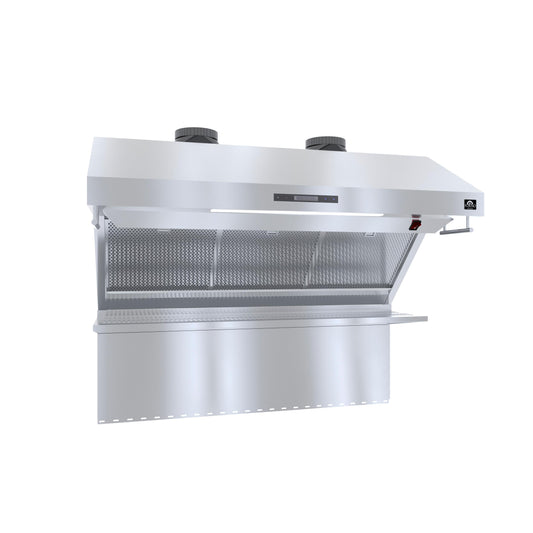 Forno FRHWM502948HB Savona - 48" Wall Mount Range Hood With Hybrid Filters & Back Splash