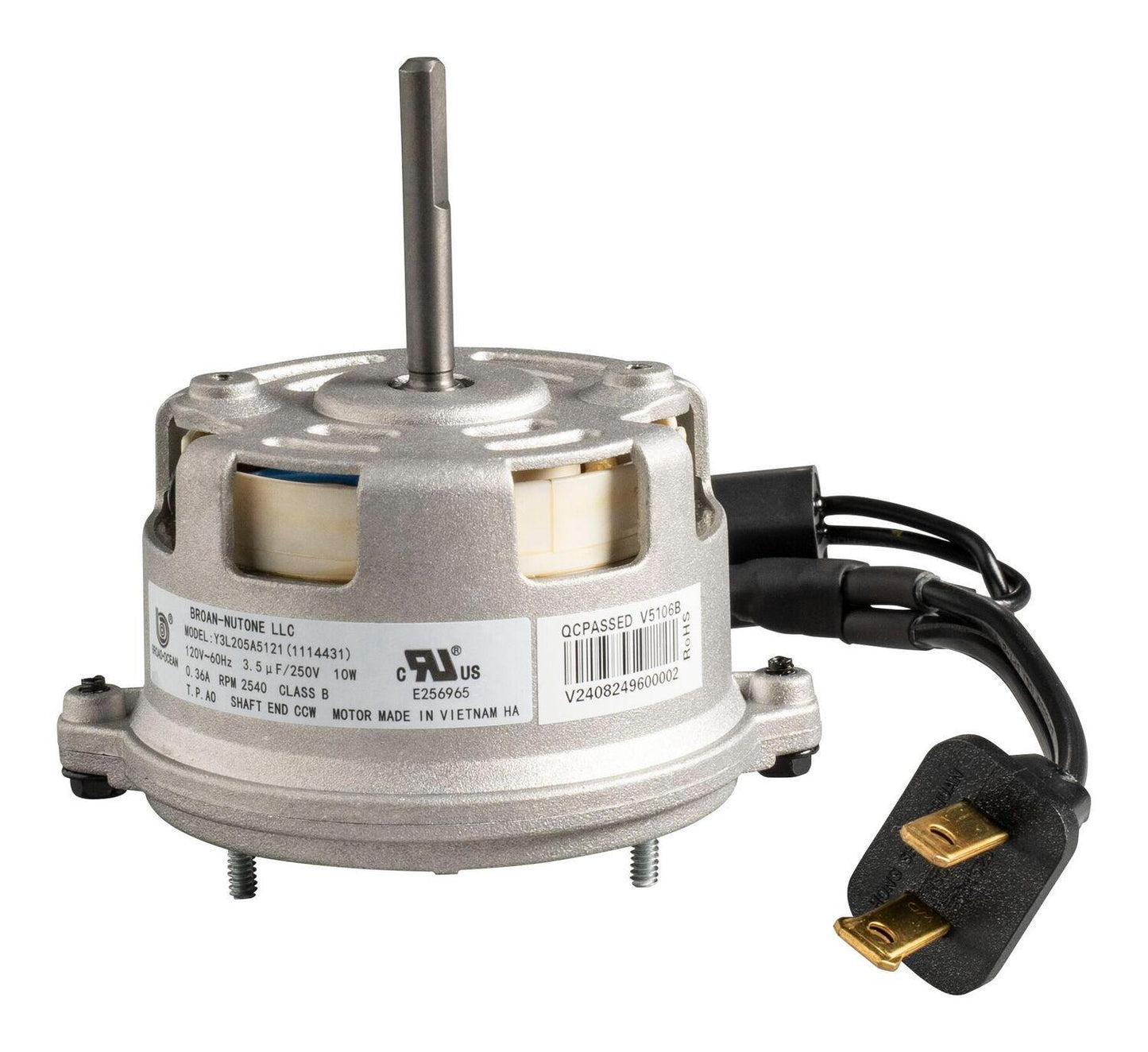 Broan BP28R Broan-Nutone® Genuine Replacement Motor/Wheel For 70 Cfm Bathroom Fans, Fits Select Models