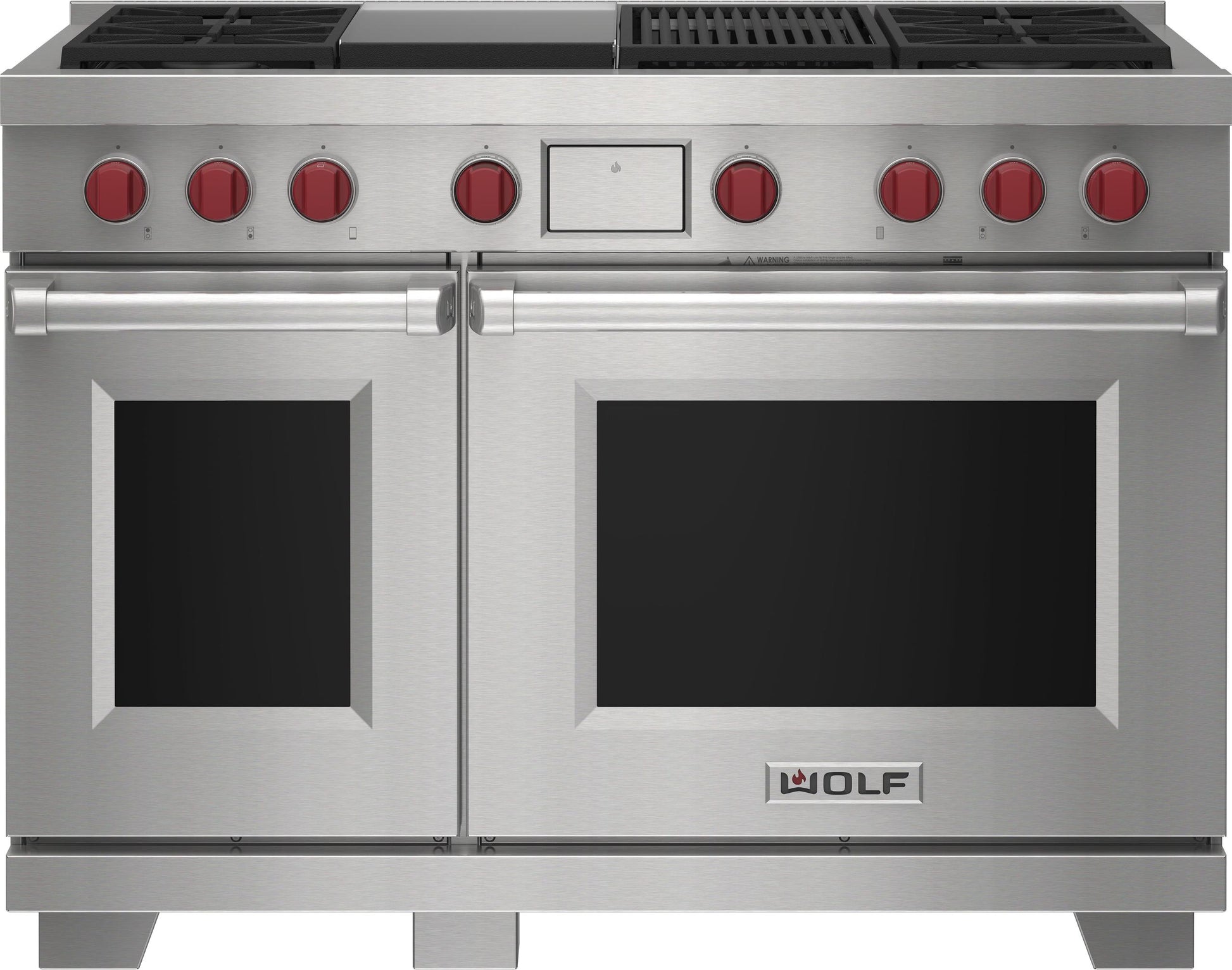 Wolf DF48450CGWHPLP 48" Dual Fuel Range - 4 Burners, Infrared Charbroiler And Infrared Griddle