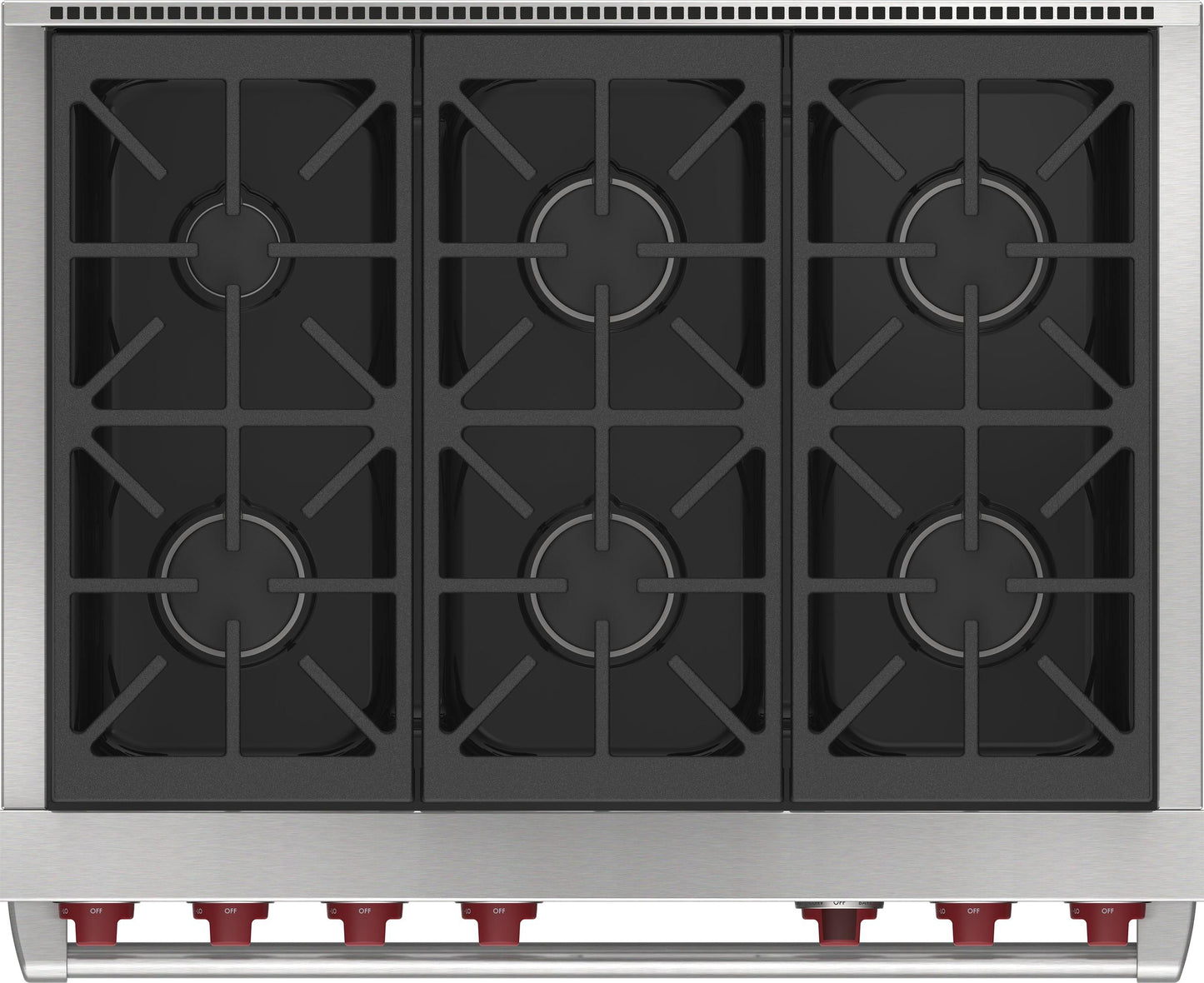 Wolf DF36650BKP 36" Dual Fuel Range - 6 Burners